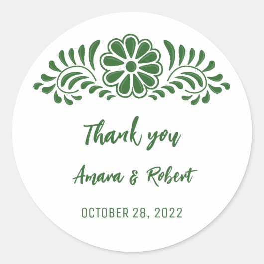 TALAVERA FLOWER RUNDER AUFKLEBER (Vorderseite)