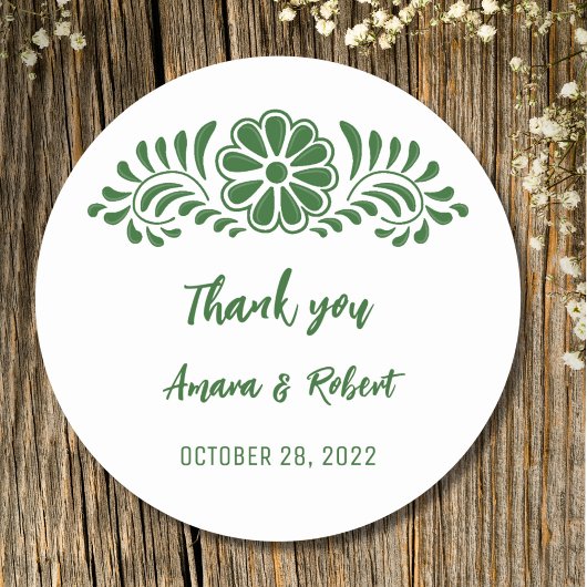 TALAVERA FLOWER RUNDER AUFKLEBER