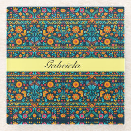 Talavera Garden, custom Glasuntersetzer