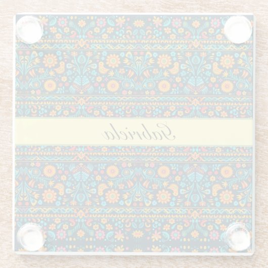 Talavera Garden, custom Glasuntersetzer (Rückseite)