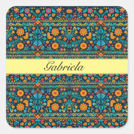Talavera Garden, custom Quadratischer Aufkleber