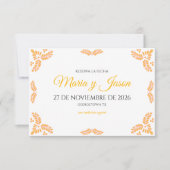 Talavera Gelb Blumig Minimalistisch Spanische Hoch Save The Date (Vorderseite)
