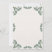 Talavera Green Floral Minimalist Spanish Wedding Einladung (Rückseite)