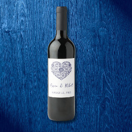 Talavera-Herz Weinetikett