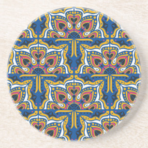 Talavera Indian Mosaik: Keramik Nahtlos. Getränkeuntersetzer