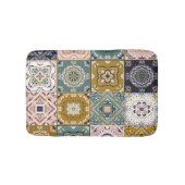 Talavera Indian: Patchwork, ethnisches Mosaik. Badematte (Vorderseite)