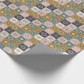 Talavera Indian: Patchwork, ethnisches Mosaik. Geschenkpapier (Ecke)