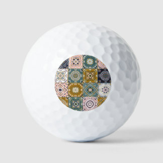 Talavera Indian: Patchwork, ethnisches Mosaik. Golfball