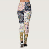 Talavera Indian: Patchwork, ethnisches Mosaik. Leggings (Rückseite)