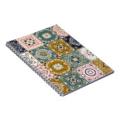 Talavera Indian: Patchwork, ethnisches Mosaik. Notizblock (Rechte Seite)