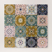 Talavera Indian: Patchwork, ethnisches Mosaik. Puzzle (Horizontal)