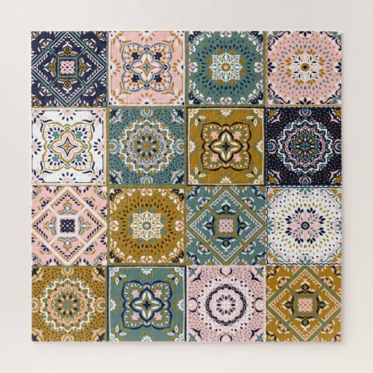 Talavera Indian: Patchwork, ethnisches Mosaik. Puzzle (Vertikal)