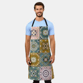 Talavera Indian: Patchwork, ethnisches Mosaik. Schürze (Getragen)