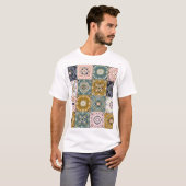 Talavera Indian: Patchwork, ethnisches Mosaik. T-Shirt (Vorne ganz)