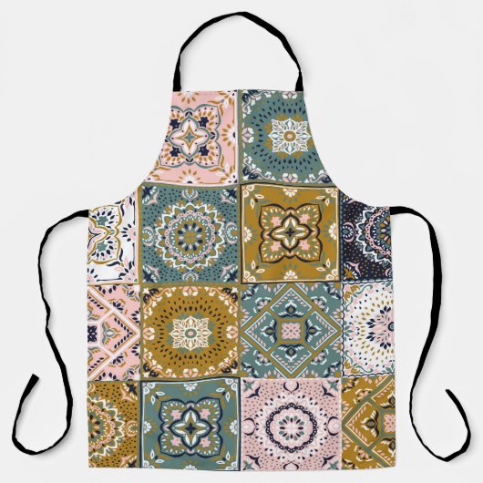 Talavera Indianer: Patchwork, ethnisches Mosaik. Schürze (Vorderseite)