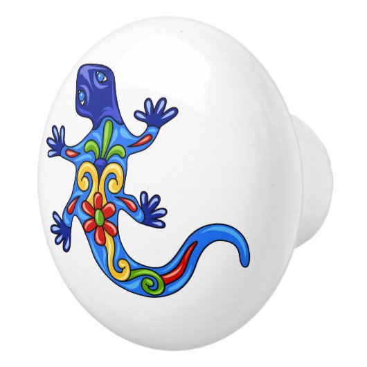 Talavera Lizard Keramik Drawer Knob Keramikknauf (Rechts)
