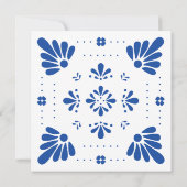 Talavera Mexican Polterabend Einladung (Rückseite)