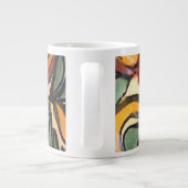 Talavera Mexican Pottery Brown Green Gold Jumbo-Tasse (Rückseite)