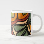 Talavera Mexican Pottery Brown Green Gold Jumbo-Tasse (Rechts)