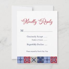 Talavera Mexican Tile RSVP Card