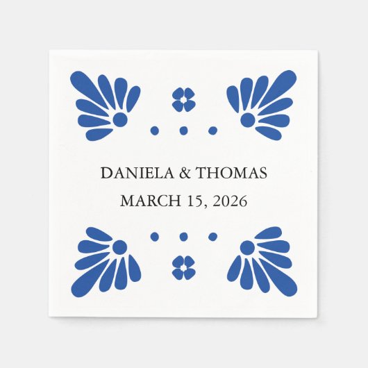 Talavera Mexican Wedding Napkins Serviette (Vorderseite)