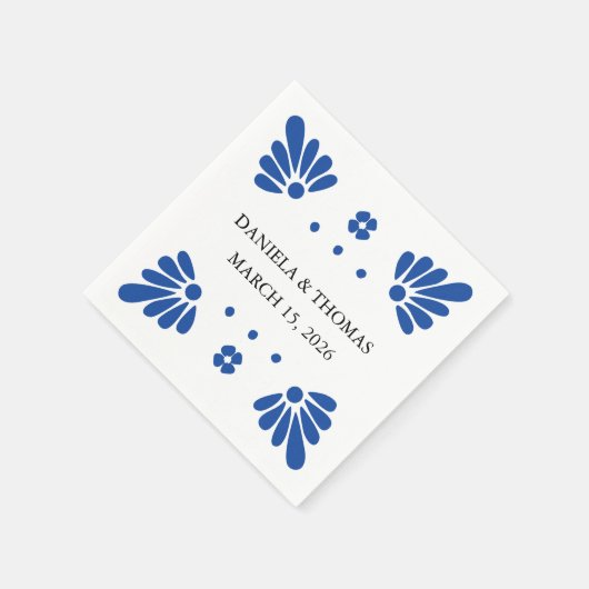 Talavera Mexican Wedding Napkins Serviette (Ecke)
