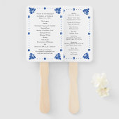 Talavera Mexican Wedding Program Fan Fächer (Vorne und Hinten)
