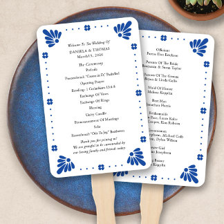 Talavera Mexican Wedding Program Fan Fächer