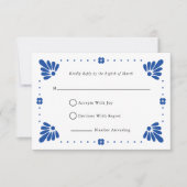 Talavera Mexican Wedding RSVP Card Karte (Vorderseite)
