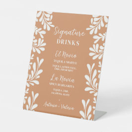 Talavera Mexican Wedding Signature Drinks Sockelschild