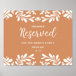Talavera Mexicanische Hochzeit Reservierte Stuhlsc Poster