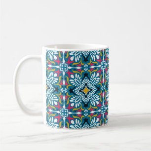 Talavera Mosaic: Multikulturelles Nahtloses Tapete Kaffeetasse