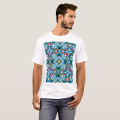 Talavera Mosaic: Multikulturelles Nahtloses Tapete T-Shirt (Vorne ganz)