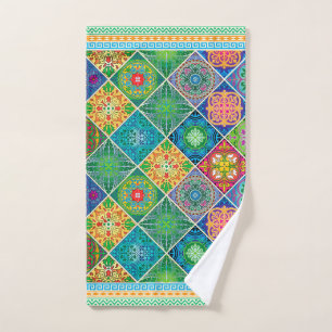 Talavera Muster-2-Handtuch Badhandtuch Set