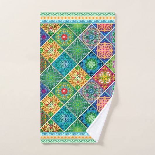 Talavera Muster-2-Handtuch Badhandtuch Set (Handtuch)