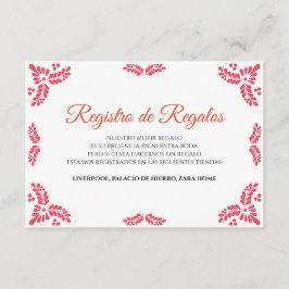 Talavera Orange Floral Minimalist Spanish Wedding Begleitkarte