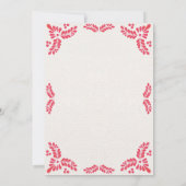 Talavera Orange Floral Minimalist Spanish Wedding Einladung (Rückseite)