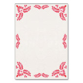 Talavera Orange Floral Minimalist Spanish Wedding Tischnummer (Rückseite)