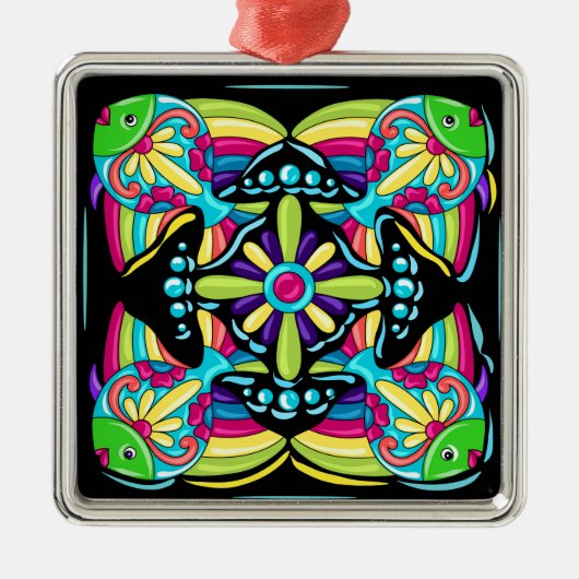 Talavera Ornament Aus Metall (Vorne)