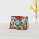 Talavera-Pferde Notecard Karte (Gelbe Blume)