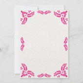 Talavera Pink Floral Minimalist Spanish Wedding Einladung (Rückseite)