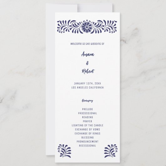 TALAVERA-PROGRAMM "BLAUE MEXIKAN" (Vorderseite)