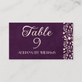 Talavera Purple Beige Wedding Place Card Platzkarte (Vorderseite)