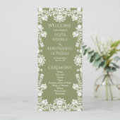 Talavera sage green Mexican wedding program (Stehend Vorderseite)