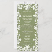 Talavera sage green Mexican wedding program (Rückseite)