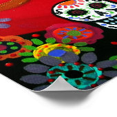Talavera skull DIA DE LOS MUERTOS Poster (Ecke)