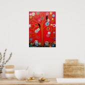 Talavera skull DIA DE LOS MUERTOS Poster (Küche)