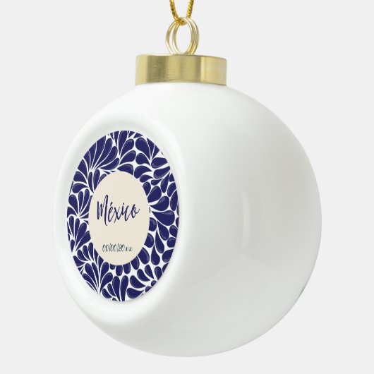 Talavera Snowflake Gerahmte Ornament (Rechts)