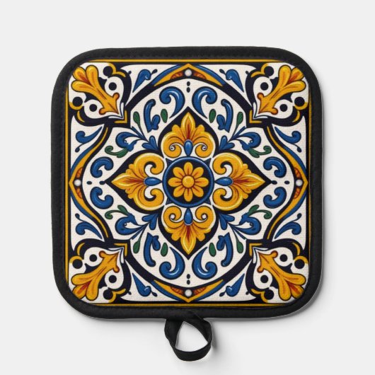 Talavera-Spanische Fliese Topflappen (Vorderseite)
