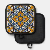 Talavera-Spanische Fliese Topflappen (Vorderseite/Rückseite)
